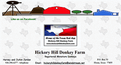 Desktop Screenshot of hickoryhilldonkeyfarm.com