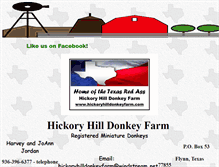Tablet Screenshot of hickoryhilldonkeyfarm.com